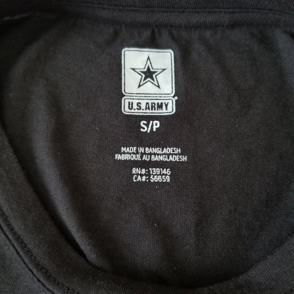New! U.S. ARMY Brand Short-Sleeve T-shirt - Black Cotton/Polyester -Size Small - Picture 8 of 10